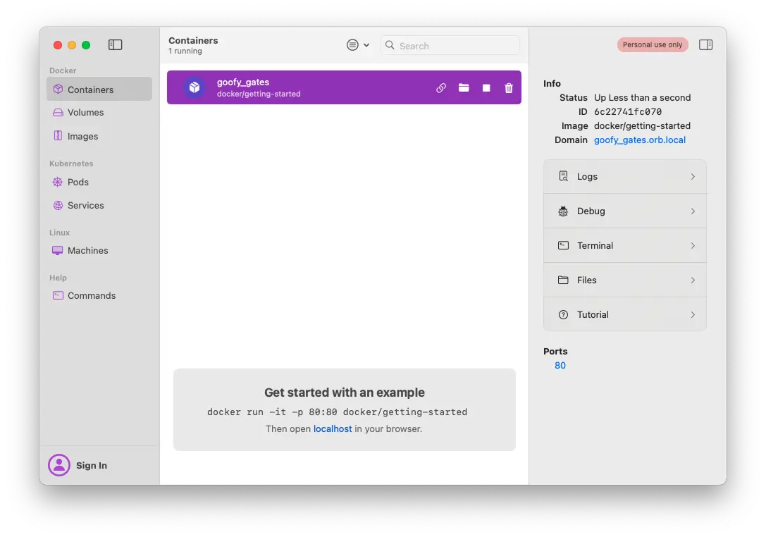 Orbstack VM